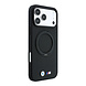 BMW BMW M iPhone 18 Pro / iPhone 17 Pro Coque de téléphone MagSafe - PU - Kevlar - coque rigide - support à anneau - logos métalliques Noir