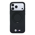 BMW BMW M iPhone 18 Pro/iPhone 17 Pro Hartschalenhülle MagSafe PU Kevlar Ringständer Metalllogos - Schwarz