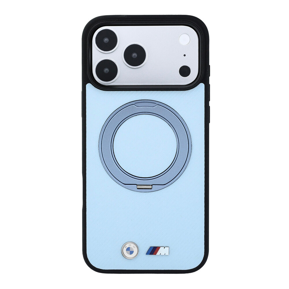 BMW BMW M iPhone 18 Pro Max / iPhone 17 Pro Max Phone case MagSafe - PU - Kevlar - hard shell - ring stand - metal logos Light blue BMW BMW M iPhone 18 Pro Max / iPhone 17 Pro Max Phone case MagSafe - PU - Kevlar - hard shell - ring stand - metal logos Light blue