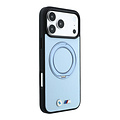BMW BMW M iPhone 18 Pro Max/iPhone 17 Pro Max Hartschalenhülle MagSafe PU Kevlar Ringständer Metalllogos - Hellblau