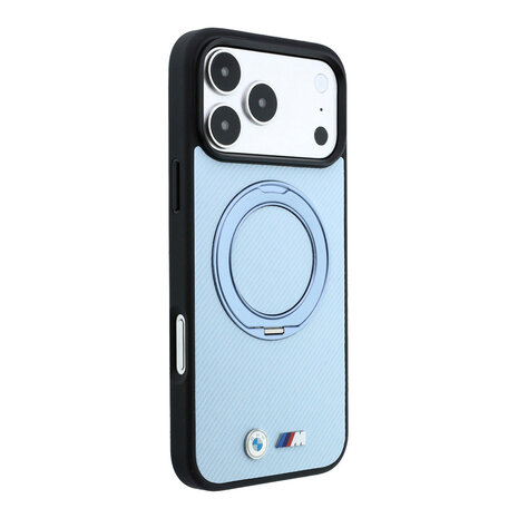 BMW BMW M iPhone 18 Pro Max / iPhone 17 Pro Max Phone case MagSafe - PU - Kevlar - hard shell - ring stand - metal logos Light blue BMW BMW M iPhone 18 Pro Max / iPhone 17 Pro Max Phone case MagSafe - PU - Kevlar - hard shell - ring stand - metal logos Light blue