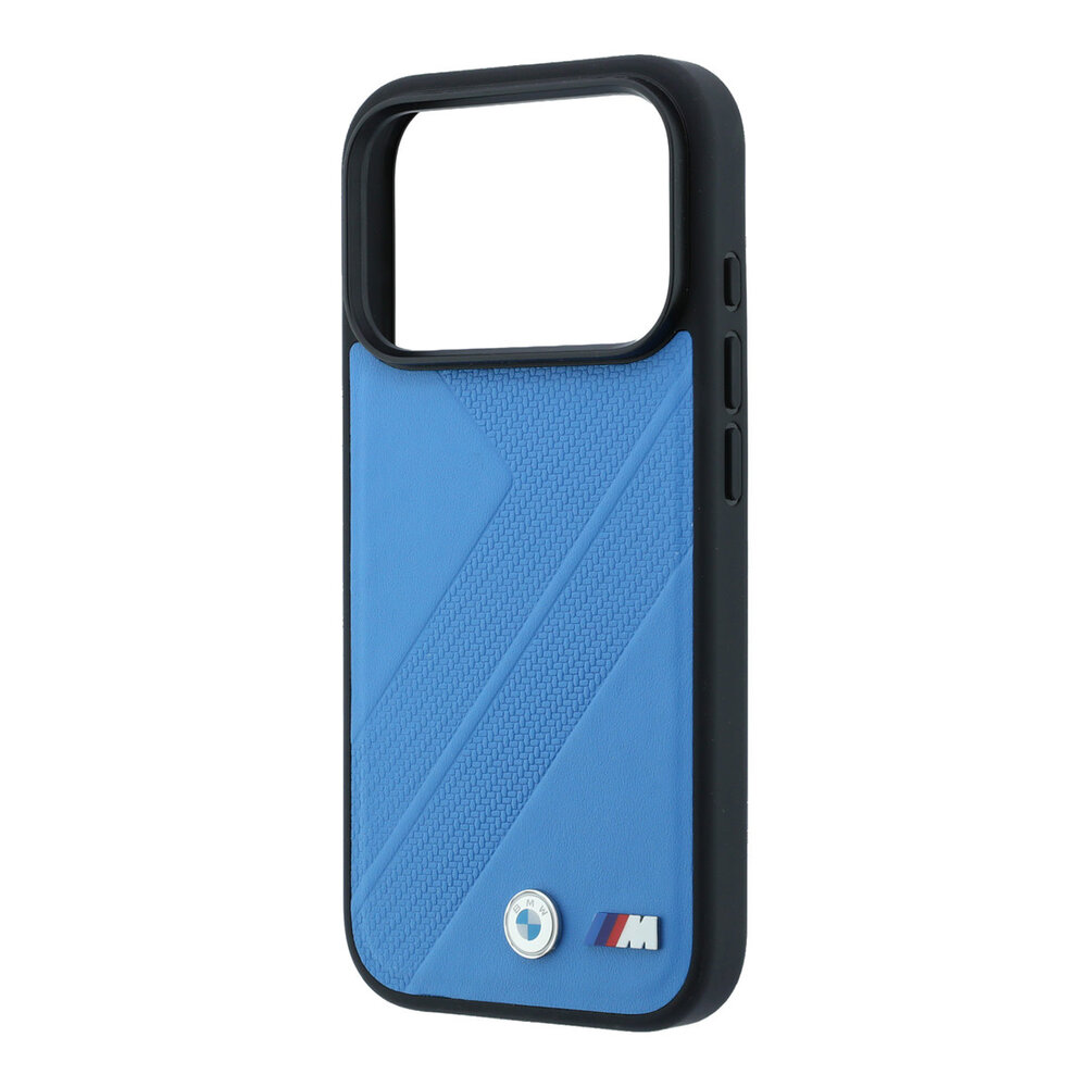 BMW BMW iPhone 18 Pro Max / iPhone 17 Pro Max Phone case MagSafe - PU - textured tyre-track pattern - hard shell - metal logos Light blue BMW BMW iPhone 18 Pro Max / iPhone 17 Pro Max Phone case MagSafe - PU - textured tyre-track pattern - hard shell - metal logos Light blue
