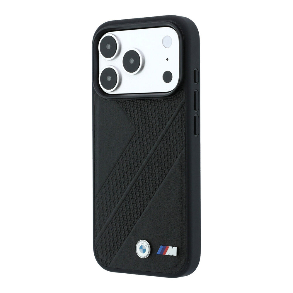 BMW BMW iPhone 18 Pro / iPhone 17 Pro Handyhülle MagSafe - PU - strukturierte Reifenprofil-Optik - Hartschale - Metalllogos Schwarz BMW BMW iPhone 18 Pro / iPhone 17 Pro Handyhülle MagSafe - PU - strukturierte Reifenprofil-Optik - Hartschale - Metalllogos Schwarz