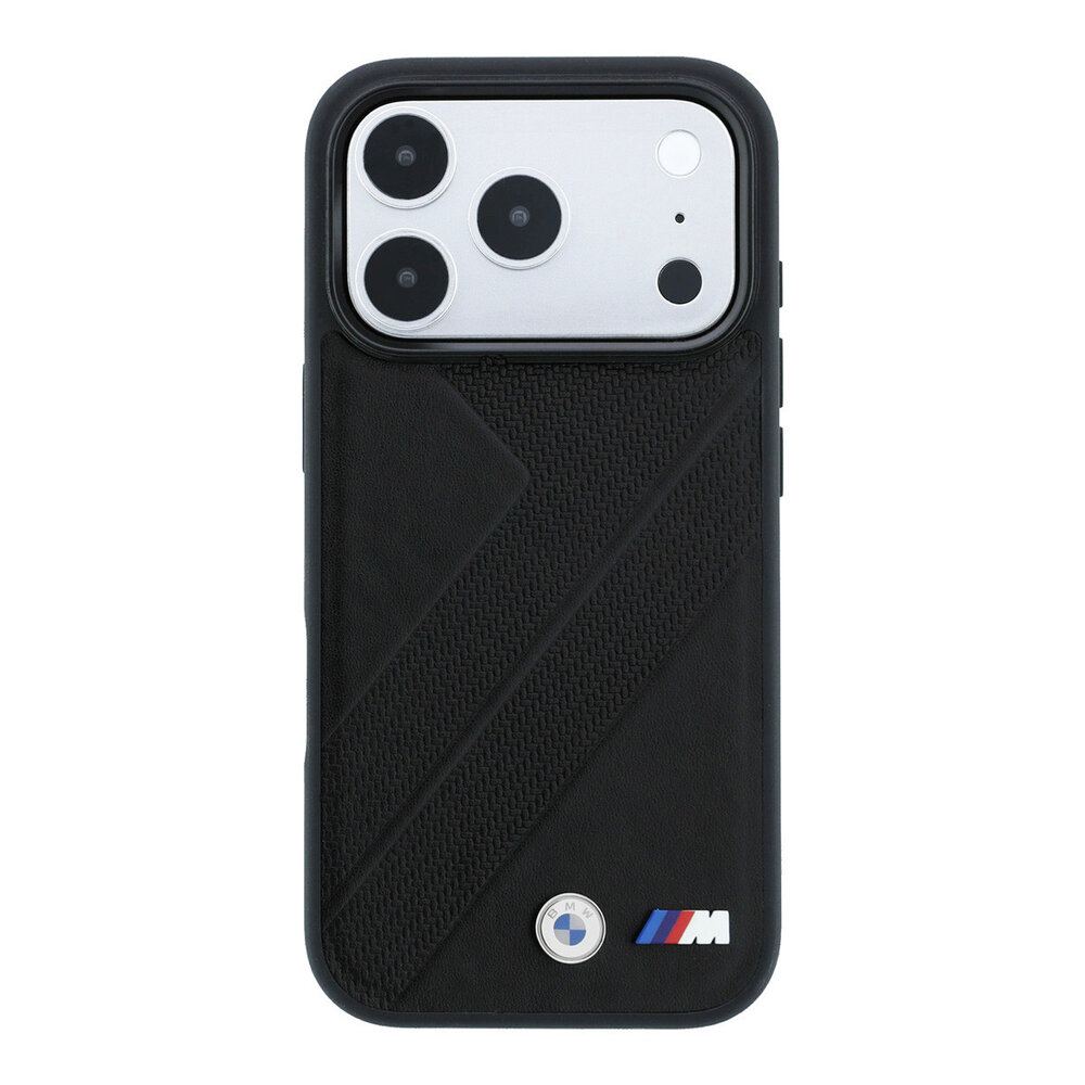 BMW BMW iPhone 18 Pro / iPhone 17 Pro Phone case MagSafe - PU - textured tyre-track pattern - hard shell - metal logos Black BMW BMW iPhone 18 Pro / iPhone 17 Pro Phone case MagSafe - PU - textured tyre-track pattern - hard shell - metal logos Black