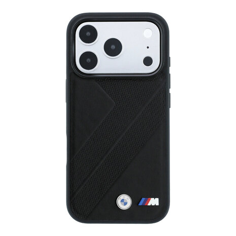 BMW BMW iPhone 18 Pro / iPhone 17 Pro Coque de téléphone MagSafe - PU - motif de bande de roulement texturé - coque rigide - logos métalliques Noir BMW BMW iPhone 18 Pro / iPhone 17 Pro Coque de téléphone MagSafe - PU - motif de bande de roulement texturé - coque rigide - logos métalliques Noir