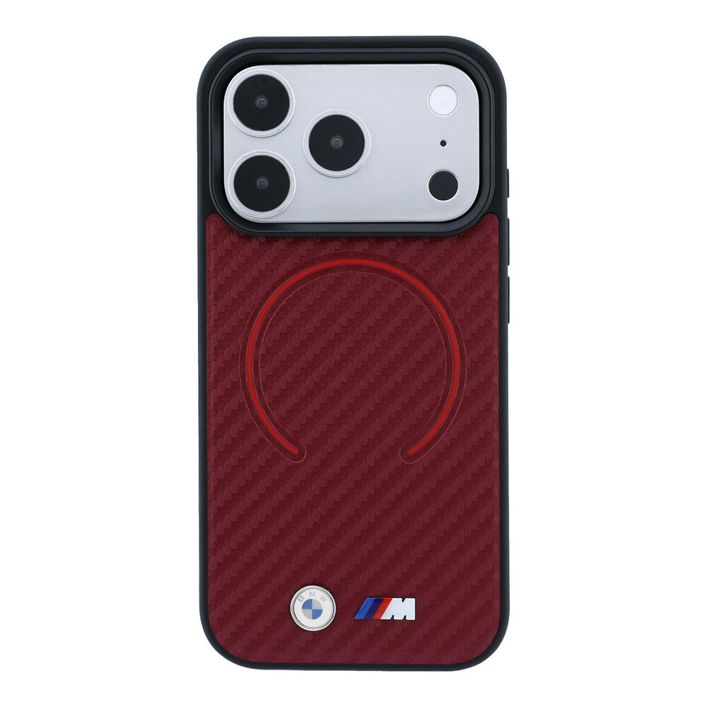 BMW BMW iPhone 18 Pro Max / iPhone 17 Pro Max Phone case MagSafe - PU - Carbon Circle - hard shell - metal logos BMW BMW iPhone 18 Pro Max / iPhone 17 Pro Max Phone case MagSafe - PU - Carbon Circle - hard shell - metal logos