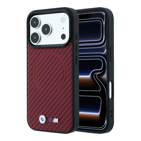 BMW BMW iPhone 18 Pro Max / iPhone 17 Pro Max Phone case MagSafe - PU - Carbon Circle - hard shell - metal logos BMW BMW iPhone 18 Pro Max / iPhone 17 Pro Max Phone case MagSafe - PU - Carbon Circle - hard shell - metal logos