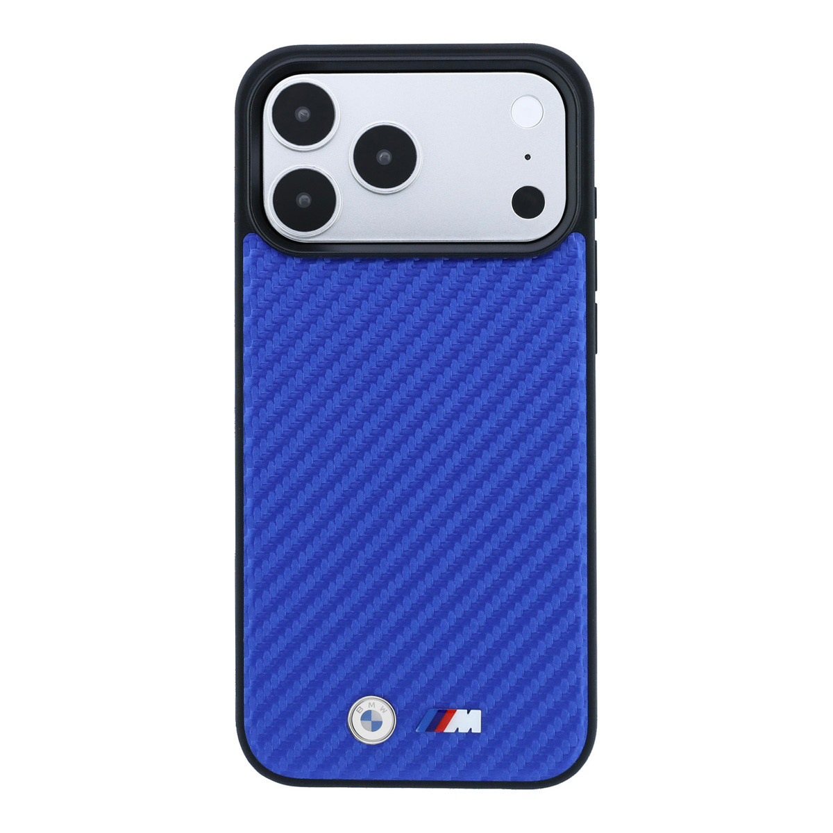 BMW BMW iPhone 18 Pro Max / iPhone 17 Pro Max Hoesje MagSafe - PU - Carbon - harde behuizing - metalen logo’s Blauw, foto 3 van 6