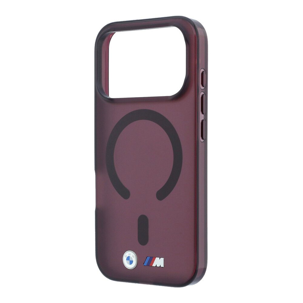 BMW BMW iPhone 18 Pro / iPhone 17 Pro Coque de téléphone MagSafe - IML - finition dépolie - coque rigide - logos métalliques Bordeaux