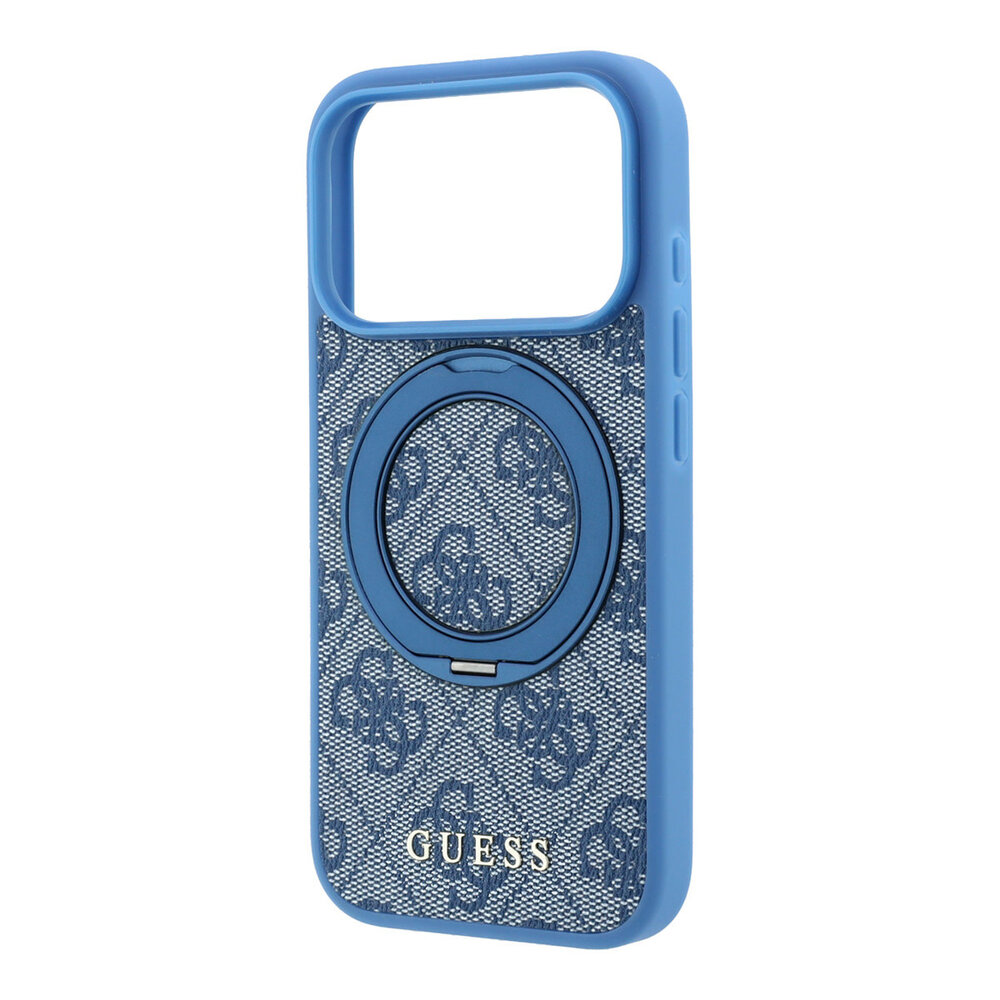 Guess Guess iPhone 18 Pro / iPhone 17 Pro Phone case MagSafe - 4G - PU - hard shell - ring stand - classic logo Light blue Guess Guess iPhone 18 Pro / iPhone 17 Pro Phone case MagSafe - 4G - PU - hard shell - ring stand - classic logo Light blue
