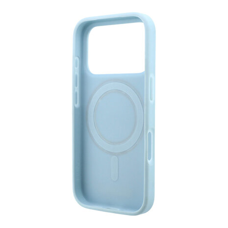 Guess Guess iPhone 18 Pro / iPhone 17 Pro Handyhülle MagSafe - genarbtes PU - Hartschale - Ringständer - klassisches Logo Hellblau Guess Guess iPhone 18 Pro / iPhone 17 Pro Handyhülle MagSafe - genarbtes PU - Hartschale - Ringständer - klassisches Logo Hellblau