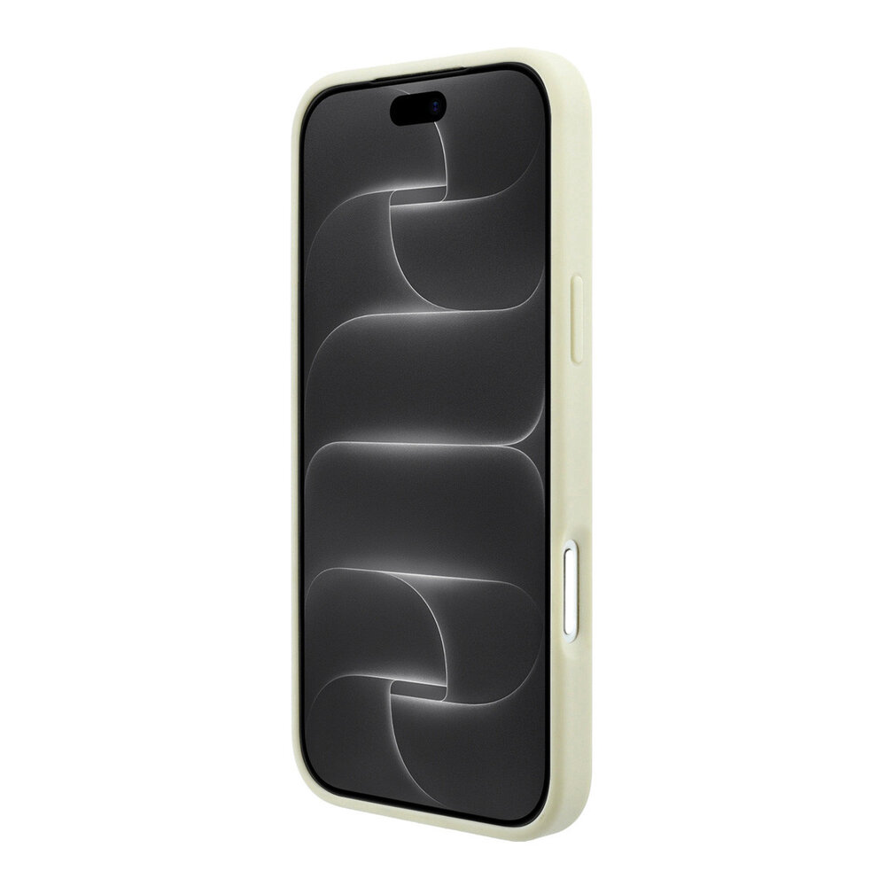 Guess Guess iPhone 18 Pro / iPhone 17 Pro Phone case MagSafe - grained PU - hard shell - ring stand - classic logo Champagne Guess Guess iPhone 18 Pro / iPhone 17 Pro Phone case MagSafe - grained PU - hard shell - ring stand - classic logo Champagne