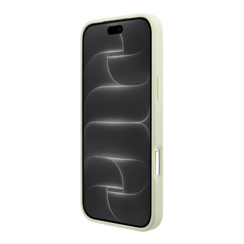 Guess Guess iPhone 18 Pro/iPhone 17 Pro Hartschalenhülle MagSafe Genarbtes PU Ringständer Klassisches Logo - Champagner