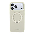 Guess Guess iPhone 18 Pro/iPhone 17 Pro Hartschalenhülle MagSafe Genarbtes PU Ringständer Klassisches Logo - Champagner