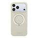 Guess Guess iPhone 18 Pro / iPhone 17 Pro Phone case MagSafe - grained PU - hard shell - ring stand - classic logo Champagne Guess Guess iPhone 18 Pro / iPhone 17 Pro Phone case MagSafe - grained PU - hard shell - ring stand - classic logo Champagne
