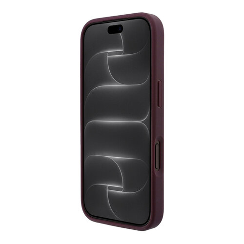 Guess Guess iPhone 18 Pro/iPhone 17 Pro Hartschalenhülle MagSafe Genarbtes PU Ringständer Klassisches Logo - Bordeaux