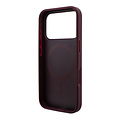 Guess Guess iPhone 18 Pro/iPhone 17 Pro Hartschalenhülle MagSafe Genarbtes PU Ringständer Klassisches Logo - Bordeaux