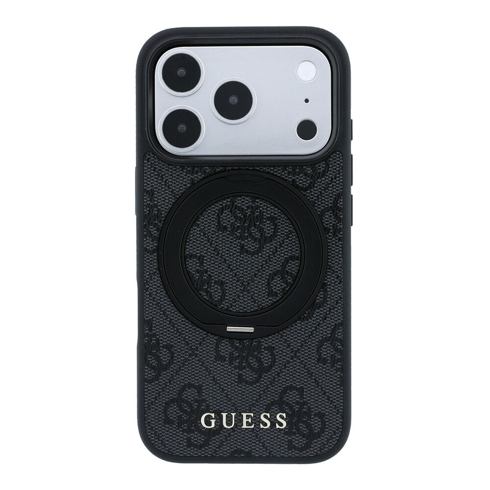 Guess Guess iPhone 18 Pro Max / iPhone 17 Pro Max Handyhülle MagSafe - 4G - PU - Hartschale - Ringständer - klassisches Logo Schwarz Guess Guess iPhone 18 Pro Max / iPhone 17 Pro Max Handyhülle MagSafe - 4G - PU - Hartschale - Ringständer - klassisches Logo Schwarz