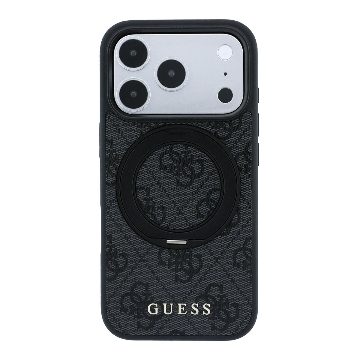 Guess Guess iPhone 18 Pro Max / iPhone 17 Pro Max Hoesje MagSafe - 4G - PU - harde behuizing - ringstandaard - klassiek logo Zwart, foto 3 van 6