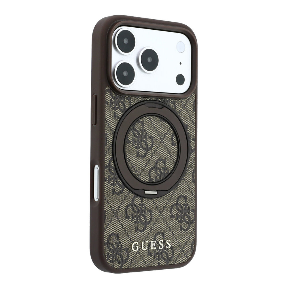 Guess Guess iPhone 18 Pro Max / iPhone 17 Pro Max Handyhülle MagSafe - 4G - PU - Hartschale - Ringständer - klassisches Logo Braun Guess Guess iPhone 18 Pro Max / iPhone 17 Pro Max Handyhülle MagSafe - 4G - PU - Hartschale - Ringständer - klassisches Logo Braun