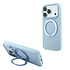 Guess iPhone 18 Pro Max / iPhone 17 Pro Max Hoesje MagSafe - generfd PU - harde behuizing - ringstandaard - klassiek logo Lichtblauw Guess iPhone 18 Pro Max / iPhone 17 Pro Max Hoesje MagSafe - generfd PU - harde behuizing - ringstandaard - klassiek logo Lichtblauw