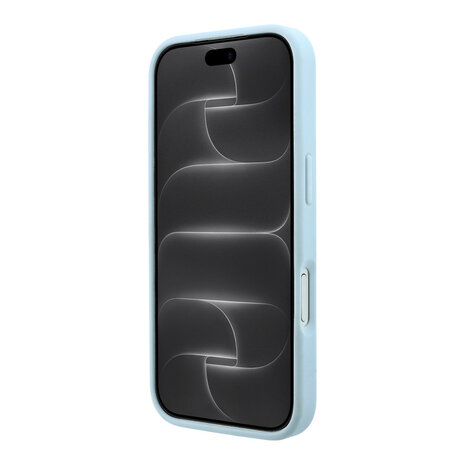 Guess Guess iPhone 18 Pro Max / iPhone 17 Pro Max Phone case MagSafe - grained PU - hard shell - ring stand - classic logo Light blue Guess Guess iPhone 18 Pro Max / iPhone 17 Pro Max Phone case MagSafe - grained PU - hard shell - ring stand - classic logo Light blue