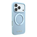 Guess Guess iPhone 18 Pro Max / iPhone 17 Pro Max Coque de téléphone MagSafe - PU grainé - coque rigide - support à anneau - logo classique Bleu clair Guess Guess iPhone 18 Pro Max / iPhone 17 Pro Max Coque de téléphone MagSafe - PU grainé - coque rigide - support à anneau - logo classique Bleu clair