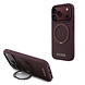 Guess Guess iPhone 18 Pro Max / iPhone 17 Pro Max Phone case MagSafe - grained PU - hard shell - ring stand - classic logo Burgundy