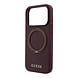 Guess Guess iPhone 18 Pro Max / iPhone 17 Pro Max Phone case MagSafe - grained PU - hard shell - ring stand - classic logo Burgundy
