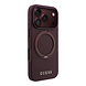Guess Guess iPhone 18 Pro Max / iPhone 17 Pro Max Phone case MagSafe - grained PU - hard shell - ring stand - classic logo Burgundy