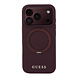 Guess Guess iPhone 18 Pro Max / iPhone 17 Pro Max Phone case MagSafe - grained PU - hard shell - ring stand - classic logo Burgundy