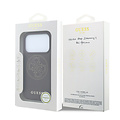 Guess Guess iPhone 18 Pro/iPhone 17 Pro Hartschalenhülle MagSafe Perforiertes PU 4G Goldfarbenes Logo - Bordeaux