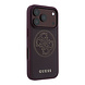 Guess Guess iPhone 18 Pro / iPhone 17 Pro Phone case MagSafe - PU - perforated - 4G - hard shell - gold-coloured logo Burgundy