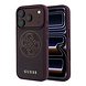 Guess Guess iPhone 18 Pro / iPhone 17 Pro Coque de téléphone MagSafe - PU - perforé - 4G - coque rigide - logo doré Bordeaux