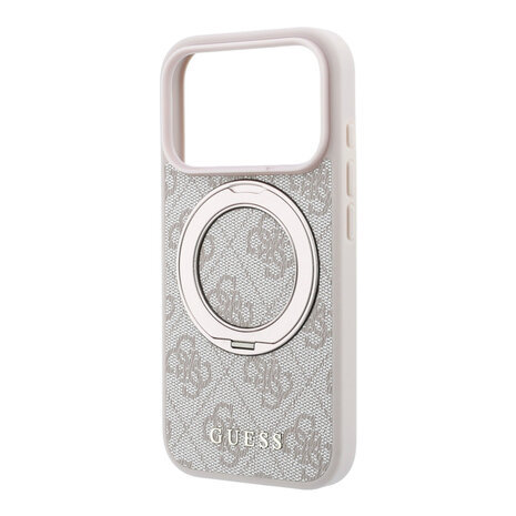 Guess Guess iPhone 18 Pro / iPhone 17 Pro Handyhülle MagSafe - 4G - PU - Hartschale - Ringständer - klassisches Logo Beige Guess Guess iPhone 18 Pro / iPhone 17 Pro Handyhülle MagSafe - 4G - PU - Hartschale - Ringständer - klassisches Logo Beige