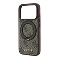 Guess Guess iPhone 18 Pro/iPhone 17 Pro Hartschalenhülle MagSafe PU 4G Ringständer Klassisches Logo - Braun