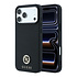 Guess iPhone 18 Pro / iPhone 17 Pro Phone case MagSafe - grained PU - hard shell - round rhinestone logo Black Guess iPhone 18 Pro / iPhone 17 Pro Phone case MagSafe - grained PU - hard shell - round rhinestone logo Black