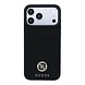 Guess Guess iPhone 18 Pro / iPhone 17 Pro Coque de téléphone MagSafe - PU grainé - coque rigide - logo rond en strass Noir