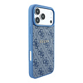 Guess Guess iPhone 18 Pro/iPhone 17 Pro Hartschalenhülle MagSafe PU 4G-Prägung Klassisches Logo - Hellblau