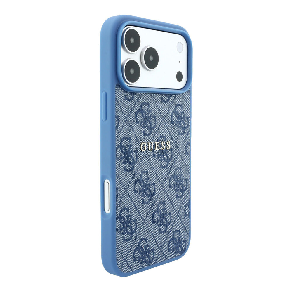 Guess Guess iPhone 18 Pro / iPhone 17 Pro Phone case MagSafe - embossed detailing - 4G - PU - hard shell - classic logo Light blue Guess Guess iPhone 18 Pro / iPhone 17 Pro Phone case MagSafe - embossed detailing - 4G - PU - hard shell - classic logo Light blue