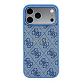 Guess Guess iPhone 18 Pro/iPhone 17 Pro Hartschalenhülle MagSafe PU 4G-Prägung Klassisches Logo - Hellblau