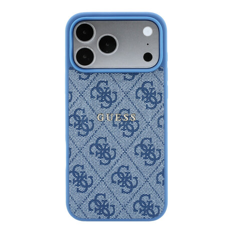 Guess Guess iPhone 18 Pro / iPhone 17 Pro Phone case MagSafe - embossed detailing - 4G - PU - hard shell - classic logo Light blue Guess Guess iPhone 18 Pro / iPhone 17 Pro Phone case MagSafe - embossed detailing - 4G - PU - hard shell - classic logo Light blue