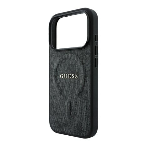 Guess Guess iPhone 18 Pro / iPhone 17 Pro Hoesje MagSafe - reliëf - 4G - PU - harde behuizing - klassiek logo Zwart Guess Guess iPhone 18 Pro / iPhone 17 Pro Hoesje MagSafe - reliëf - 4G - PU - harde behuizing - klassiek logo Zwart