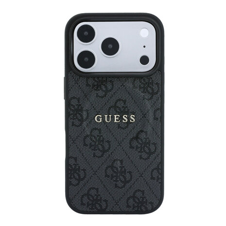 Guess Guess iPhone 18 Pro / iPhone 17 Pro Phone case MagSafe - embossed detailing - 4G - PU - hard shell - classic logo Black Guess Guess iPhone 18 Pro / iPhone 17 Pro Phone case MagSafe - embossed detailing - 4G - PU - hard shell - classic logo Black