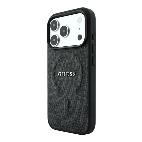 Guess Guess iPhone 18 Pro / iPhone 17 Pro Phone case MagSafe - embossed detailing - 4G - PU - hard shell - classic logo Black Guess Guess iPhone 18 Pro / iPhone 17 Pro Phone case MagSafe - embossed detailing - 4G - PU - hard shell - classic logo Black
