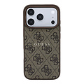 Guess Guess iPhone 18 Pro/iPhone 17 Pro Hartschalenhülle MagSafe PU 4G-Prägung Klassisches Logo - Braun