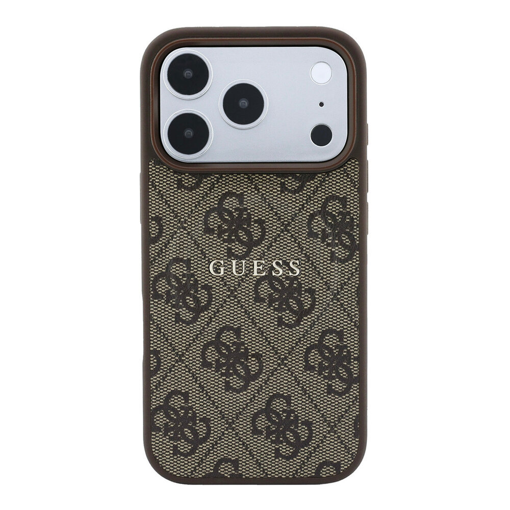 Guess Guess iPhone 18 Pro / iPhone 17 Pro Phone case MagSafe - embossed detailing - 4G - PU - hard shell - classic logo Brown Guess Guess iPhone 18 Pro / iPhone 17 Pro Phone case MagSafe - embossed detailing - 4G - PU - hard shell - classic logo Brown