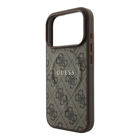 Guess Guess iPhone 18 Pro / iPhone 17 Pro Phone case MagSafe - embossed detailing - 4G - PU - hard shell - classic logo Brown Guess Guess iPhone 18 Pro / iPhone 17 Pro Phone case MagSafe - embossed detailing - 4G - PU - hard shell - classic logo Brown