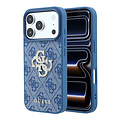Guess Guess iPhone 18 Pro/iPhone 17 Pro Hartschalenhülle 4G PU Großes Strasslogo - Blau