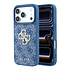 Guess iPhone 18 Pro / iPhone 17 Pro Phone case 4G - PU - hard shell - large rhinestone logo Blue Guess iPhone 18 Pro / iPhone 17 Pro Phone case 4G - PU - hard shell - large rhinestone logo Blue